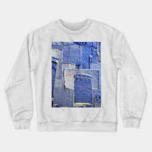 Denim Patch Crewneck Sweatshirt